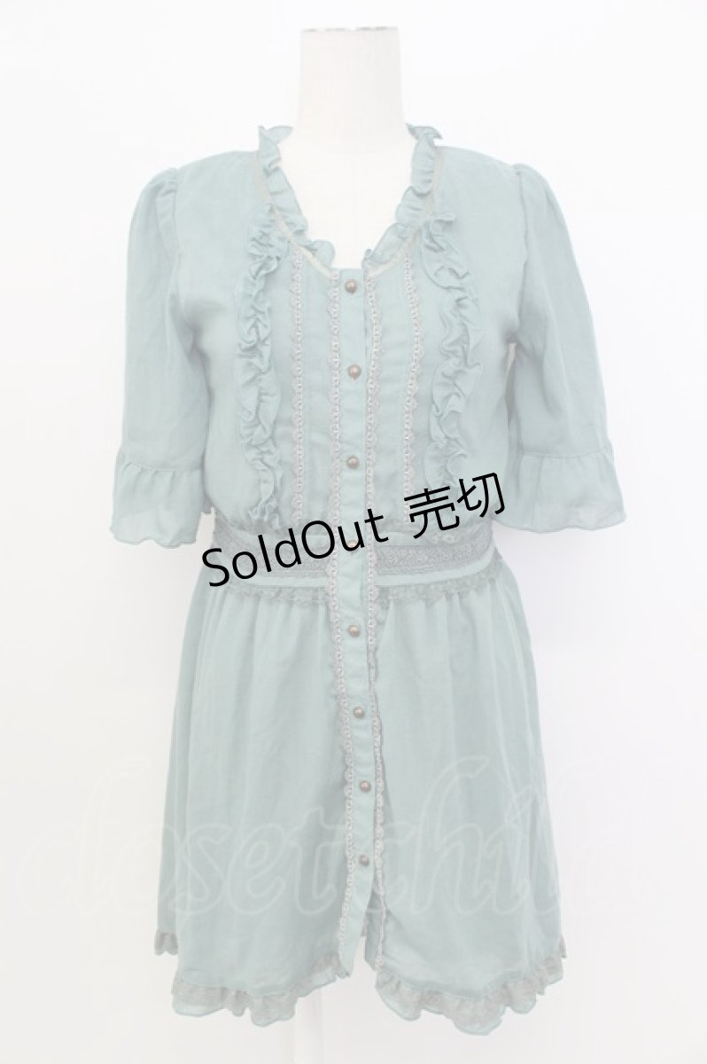 画像1: axes femme / シフォンチュニ M グリーン T-26-03-17-024-AX-TO-SZ-ZT650 (1)