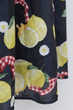 画像5: axes femme kawaii / ストライプレモン柄ジャンスカ  黒Ｘ赤Ｘ白Ｘ黄色 T-26-03-17-026-AX-OP-SA-ZT