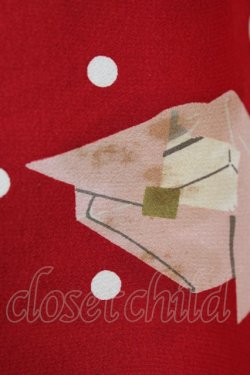 画像4: PINK HOUSE / ドット&包装紙プリントノースリーブワンピース  赤Ｘ白 T-26-03-17-027-LO-OP-SA-ZT