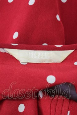 画像5: PINK HOUSE / ドット&包装紙プリントノースリーブワンピース  赤Ｘ白 T-26-03-17-027-LO-OP-SA-ZT