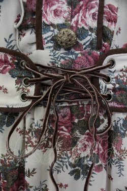 画像4: axes femme / 薔薇ブーケプリントウエストベルトデザインワンピース  ベージュ T-26-03-17-029-AX-OP-SA-ZT