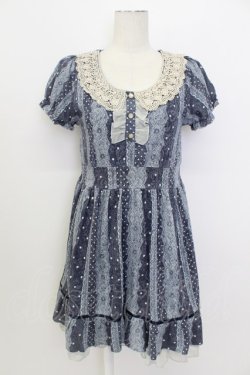 画像1: axes femme / ドットＸレース柄チュニック M コン T-26-03-17-030-AX-OP-SA-ZT