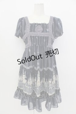 画像1: axes femme / 街柄シルエットメルヘンチュニ  ネイビー T-26-03-17-031-AX-OP-SA-ZT