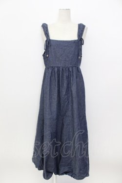 画像1: axes femme / バルーンジャンパースカート  インディゴ T-26-03-17-032-AX-OP-SA-ZT