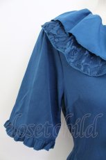 画像3: axes femme / ジャボブローチ付ワンピース  ブルー T-26-03-17-033-AX-OP-SA-ZT650 (3)