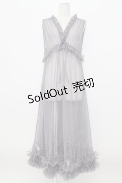 画像1: axes femme / レイヤード用チュールワンピース  グレー T-26-03-17-034-AX-OP-SA-ZT