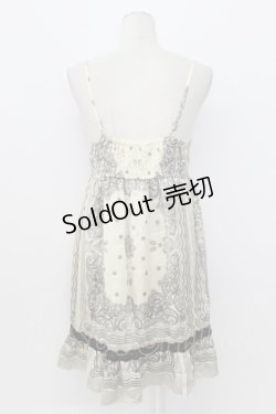 画像2: axes femme / ニットレースペイズリープリントチュニック  アイボリーＸ黒 T-26-03-17-035-AX-OP-SA-ZT