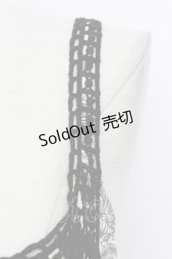 画像3: axes femme / ニットレースペイズリープリントチュニック  アイボリーＸ黒 T-26-03-17-035-AX-OP-SA-ZT