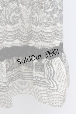 画像4: axes femme / ニットレースペイズリープリントチュニック  アイボリーＸ黒 T-26-03-17-035-AX-OP-SA-ZT