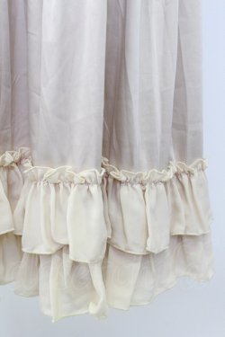 画像3: axes femme kawaii / ミディフリルペチスカート  ベージュ T-26-03-17-036-AX-SK-SA-ZT