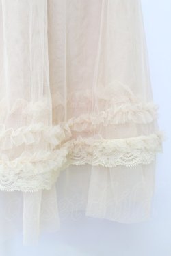 画像3: axes femme / 裾フリルチュールスカート  キナリ T-26-03-17-037-AX-SK-SA-ZT