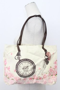 画像1: axes femme / バラ柄ゴージャストートバッグ  ベージュ T-26-03-17-043-AX-BG-SA-ZT