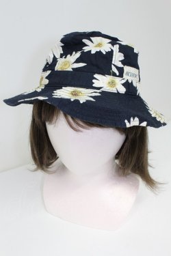 画像1: INGEBORG / マーガレット柄帽子  ネイビー T-26-03-17-045-LO-AC-SA-ZT