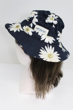 画像2: INGEBORG / マーガレット柄帽子  ネイビー T-26-03-17-045-LO-AC-SA-ZT