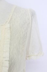 画像3: axes femme / 総レース半袖ブラウス M キナリ T-26-03-17-007-AX-BL-SA-ZT (3)