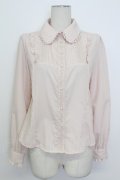 axes femme / レースフリルブラウス M ピンク T-26-03-17-008-AX-BL-SA-ZT