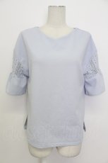 画像1: axes femme / 袖レース切替カットプルオーバー  サックス T-26-03-17-011-AX-TO-SA-ZT650 (1)