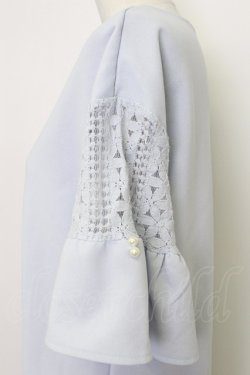 画像3: axes femme / 袖レース切替カットプルオーバー  サックス T-26-03-17-011-AX-TO-SA-ZT