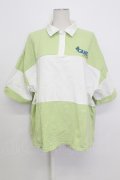 Candy Stripper / 半袖ラガーシャツ 2 グリーン T-26-03-17-013-PU-TO-SA-ZT