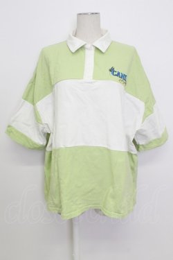 画像1: Candy Stripper / 半袖ラガーシャツ 2 グリーン T-26-03-17-013-PU-TO-SA-ZT