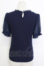 画像2: axes femme POETIQUE / ブーケリボン刺繍リブプルオーバー M ブルー T-26-03-17-014-AX-TO-SA-ZT (2)