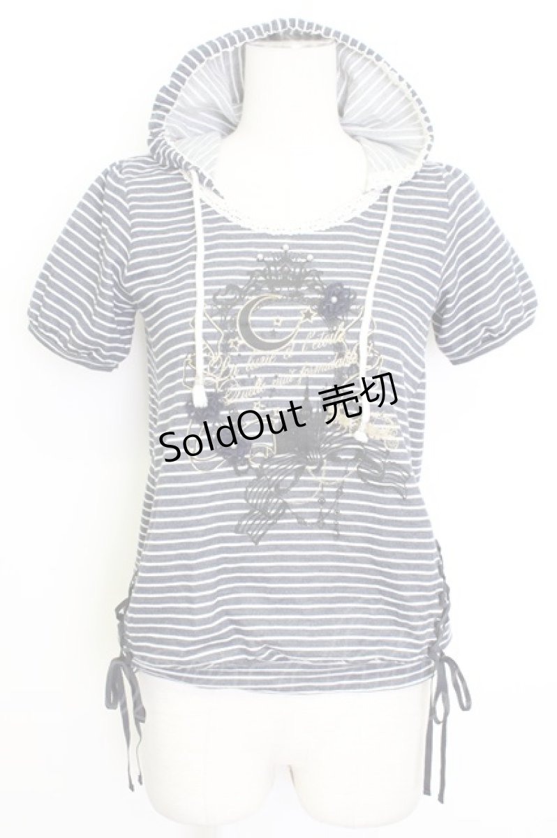 画像1: axes femme / キャッスルフレームカットソー M ネイビー T-26-03-17-015-AX-TO-SA-ZT (1)