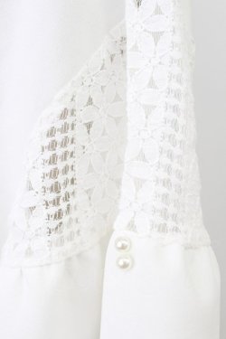 画像3: axes femme / 袖レース切替カットプルオーバー  ホワイト T-26-03-17-002-AX-TO-SA-ZT