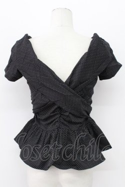 画像2: Lily Brown / ドット半袖トップス  黒 T-26-03-17-016-EL-TO-SA-ZT