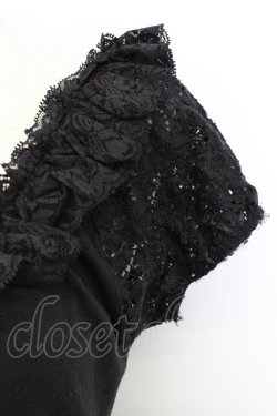 画像3: MR corset / レース切り替えカットソー  黒 T-26-03-17-017-PU-TO-SA-ZT