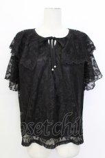 画像1: axes femme / 総レースケープトップス  ブラック T-26-03-17-019-AX-TO-SA-ZT650 (1)