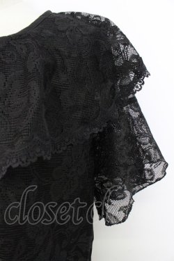 画像3: axes femme / 総レースケープトップス  ブラック T-26-03-17-019-AX-TO-SA-ZT