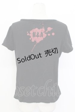 画像2: HANGRY&ANGRY / HANGRY&ANGRY半袖カットソー  黒Ｘグレー T-26-03-17-020-HN-TO-SA-ZT