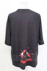 画像2: ACDC RAG / うさぎくまぬいぐるみTシャツ  黒Ｘ白Ｘ赤 T-26-03-17-022-PU-TO-SA-ZT650 (2)