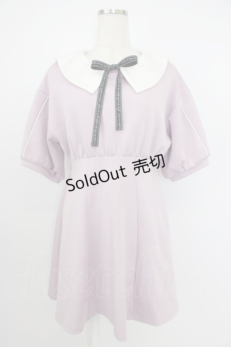 画像1: axes femme POETIQUE / セーラーカラーカットワンピース M ピンク T-26-03-21-027-AX-OP-SA-ZH (1)