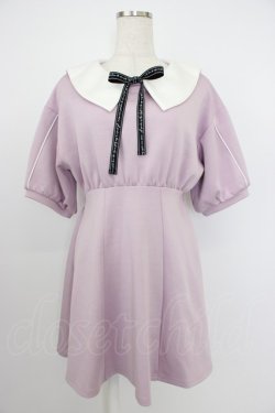 画像1: axes femme POETIQUE / セーラーカラーカットワンピース M ピンク T-26-03-21-027-AX-OP-SA-ZT