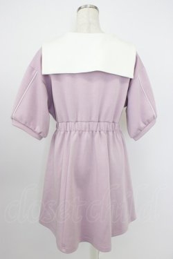 画像2: axes femme POETIQUE / セーラーカラーカットワンピース M ピンク T-26-03-21-027-AX-OP-SA-ZT