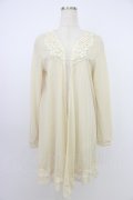 axes femme / バックレースロングカーディガン M アイボリー T-26-03-21-028-AX-TO-SA-ZT