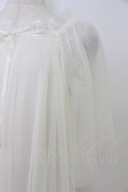 画像3: axes femme / フレアスリーブチュールワンピース  ホワイト T-26-03-21-030-AX-OP-SA-ZT