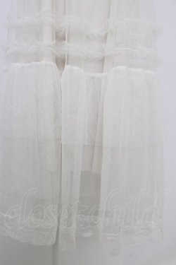 画像4: axes femme / フレアスリーブチュールワンピース  ホワイト T-26-03-21-030-AX-OP-SA-ZT