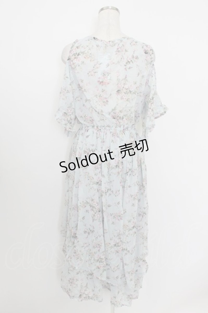 画像2: axes femme / 花柄肩あきワンピース M サックス T-26-03-21-031-AX-OP-SA-ZT560 (2)