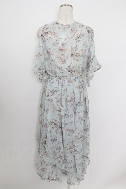 画像2: axes femme / 花柄肩あきワンピース M サックス T-26-03-21-031-AX-OP-SA-ZT