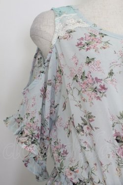 画像3: axes femme / 花柄肩あきワンピース M サックス T-26-03-21-031-AX-OP-SA-ZT