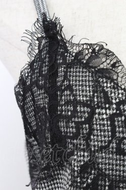 画像4: axes femme / チェック柄キャミワンピース M ブラック T-26-03-21-034-AX-OP-SA-ZT