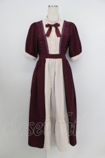 画像1: axes femme kawaii / エレガントドールワンピース M ワイン T-26-03-21-038-AX-OP-SA-ZT548 (1)
