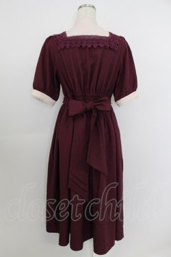 画像2: axes femme kawaii / エレガントドールワンピース M ワイン T-26-03-21-038-AX-OP-SA-ZT