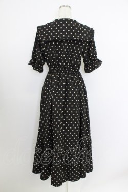 画像2: m petit by misako / 梨地水玉半袖ワンピース S 黒 T-26-03-21-040-LO-OP-SA-ZT