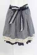 axes femme / ギンガムチェックスカート M ネイビー T-26-03-21-041-AX-SK-SA-ZT