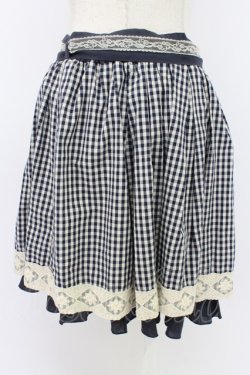 画像2: axes femme / ギンガムチェックスカート M ネイビー T-26-03-21-041-AX-SK-SA-ZT