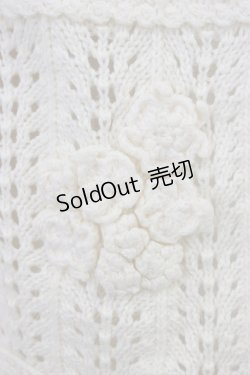 画像3: PINK HOUSE / カメリアモチーフパッチワークニットフードベスト  アイボリー T-26-03-21-005-LO-TO-SA-ZT