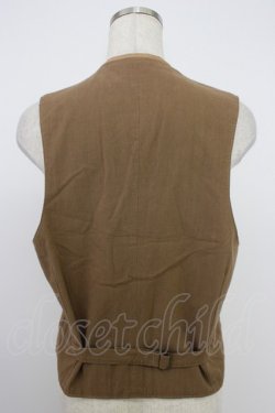 画像2: INGEBORG / 花瓶ロゴ刺繍ベスト  ブラウン T-26-03-21-008-LO-TO-SA-ZT
